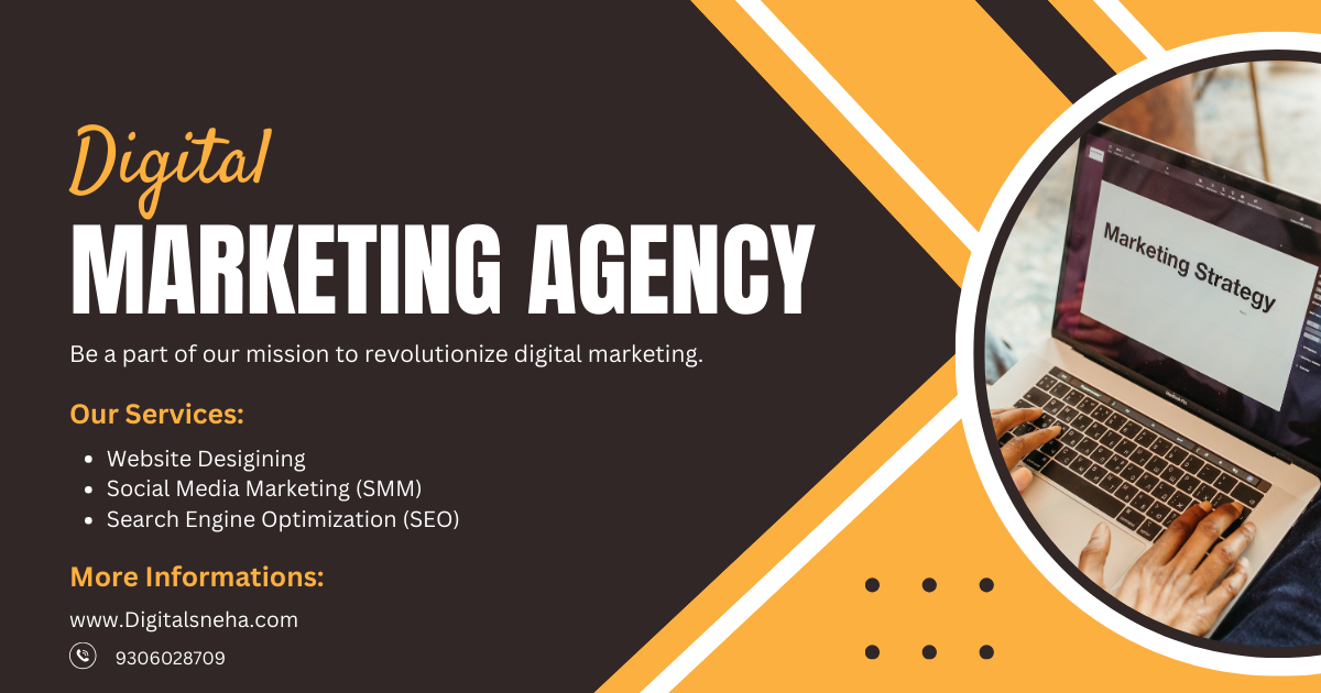 Yellow and Orange Modern Digital Marketing Agency Facebook Post